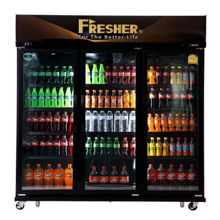 Fresher ตู้แช่เครื่องดื่ม 3 ประตูสีดำ FR-3DBV9 (40.0Q)