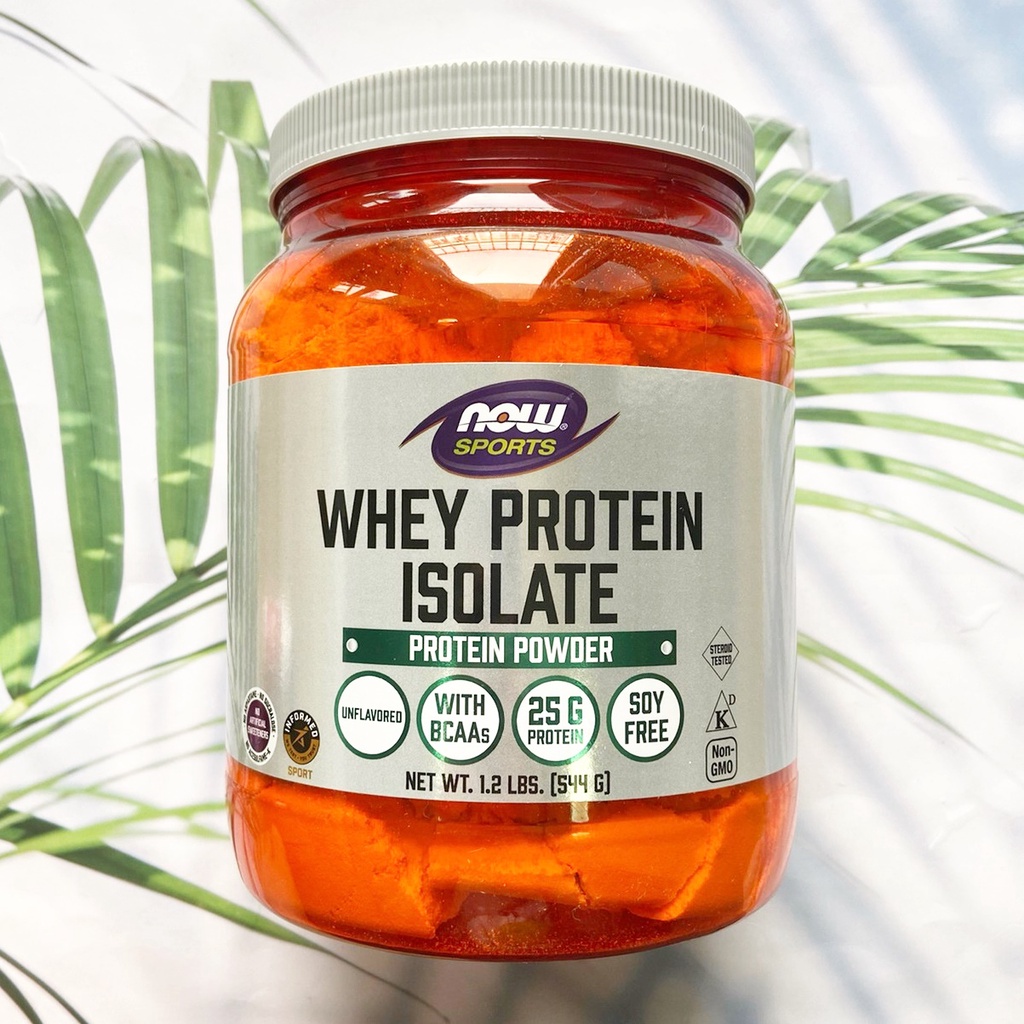 เวย์โปรตีน Sports Whey Protein Isolate Unflavored 544 g (Now Foods)