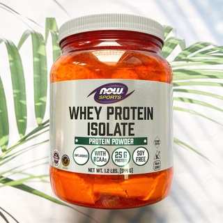 เวย์โปรตีน Sports Whey Protein Isolate Unflavored 544 g (Now Foods)