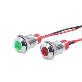 6/8/10 มม.ตัวบ่งชี้โลหะกันน้ํา LED สัญญาณไฟ 6V12V24V ตัวบ่งชี้ขนาดเล็ก