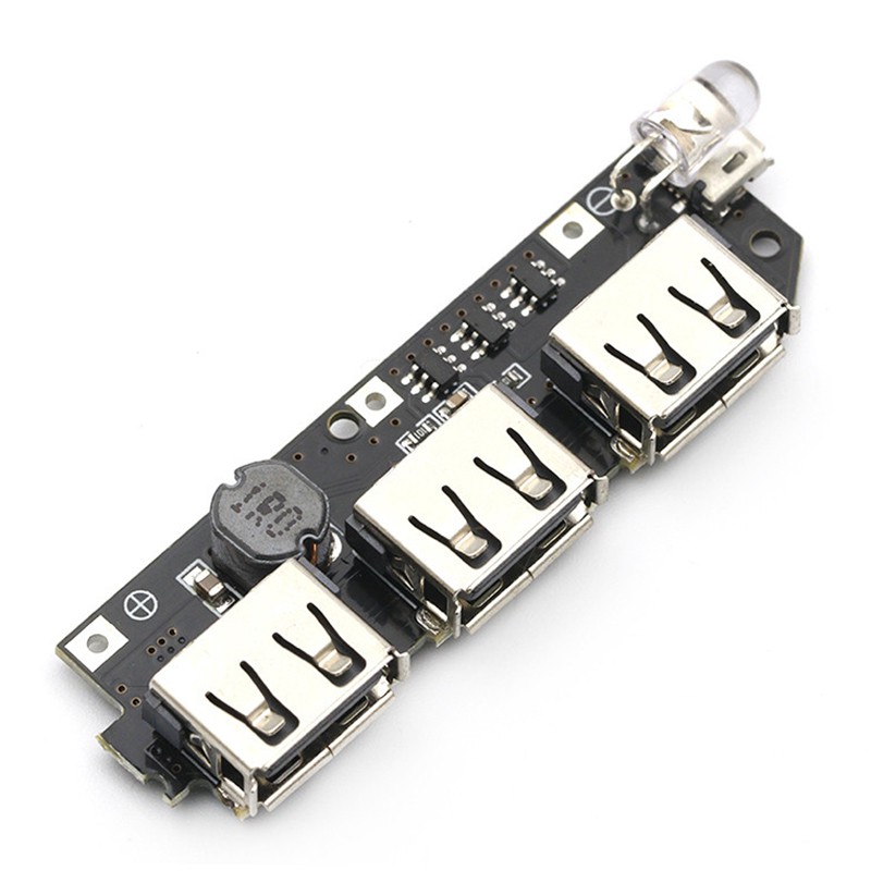 5V 1A 1.5A 2.1A 3 แผงวงจรชาร์จแบตเตอรี USB Power Bank Step Up Boost Module 18650 Li-ion Case Shell DIY Kit