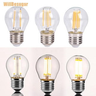 (Willbesugar) หลอดไฟสปอตไลท์ Led 2W 4W 6W E27 Candle Flame G45