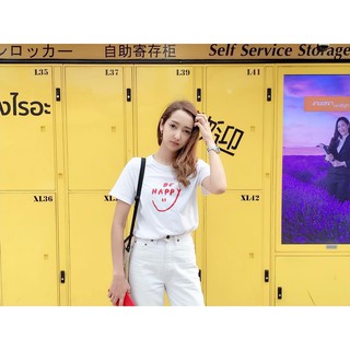 HAY เสื้อยืดลาย BE HAPPY