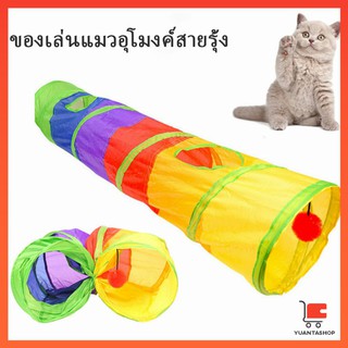 อุโมงค์ของเล่นน้องแมว อุโมงค์สายรุ้ง Rainbow tunnel cat toy [A609]