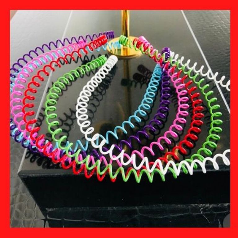 คาดผมผู้ชาย ที่คาดผม ที่คาดผมเหล็ก คาดผมลวด คาดผมสปริง  Unisex men women Black Metal Loop hoop sport yoga Headband – โปรปัง
