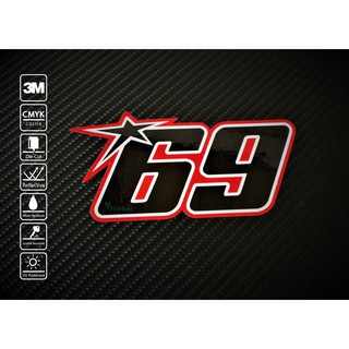 สติ๊กเกอร์ติดรถ Sticker Nicky Hayden 69/202