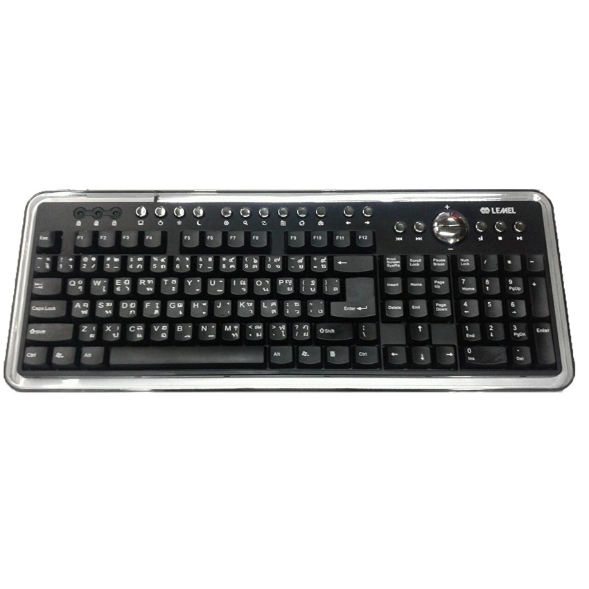 Keyboard LEMEL หัวเชื่อมต่อ PS2 LM-KB-M1100(B) - Black
