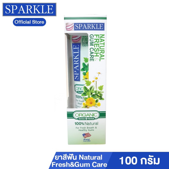 Sparkle ยาสีฟัน สูตร Natural Fresh&Gum Care SK0290 ขนาด 100 g. kuron