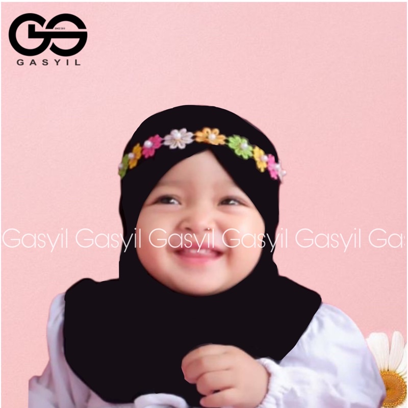 GLAYIL Jasmine Lace baby Hijab / ผ้าคลุมศีรษะเด็ก / ฮิญาบเด็กแรกเกิด