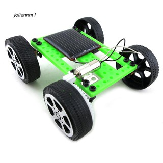 JLNM_Mini Solar Powered Racing Car Vehicle Educational DIY Gadget Kit Kids Gift Toy