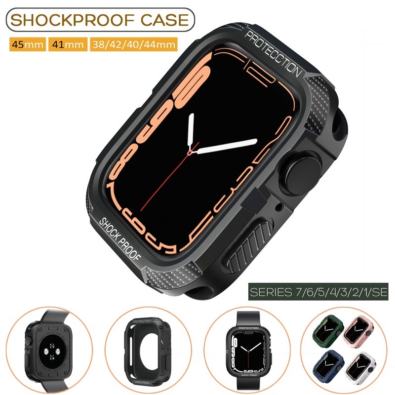เคส TPU นิ่ม กันกระแทก สําหรับ Apple Watch Series 7 SE 6 5 4 3 2 41/40/38/40 มม. 42 มม. 44 มม. iwatch