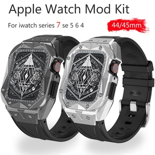 ชุดโมดโลหะ 44 มม. 45 มม. สําหรับ Apple Band Ultra 8 7 Runnber Strap Metall Lünette Rahmen iwatch serie 8 7 se 6 5 4