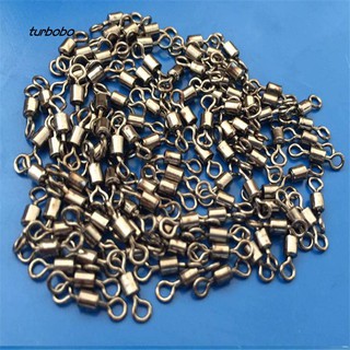 TBB_50Pcs #2-#10 Ball Bearing Swivel Solid Rings Fishing Connector Fishing Hooks