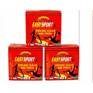 สบู่มาดามเฮง MADAME HENG EASY SPORT ขนาด 150 กรัม(150g × 3pcs.) แพ็ค 3 ก้อน