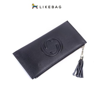 Likebag กระเป๋าสตางค์ ใบสั้น มีซิป บางพิเศษ อเนกประสงค์ ใส่บัตรได้หลายใบ ขนาดเล็ก เรียบง่าย สําหรับผู้หญิง