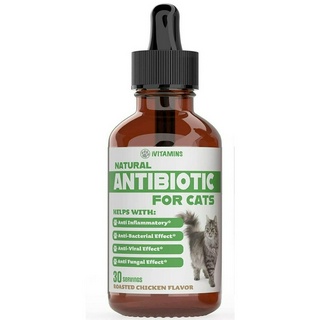 CAT  Natural Anti-biotic เสริมภูมิแมว แมวป่วย บำรุงฟื้นฟูร่างกาย สกัดจากสมุนไพร ธรรมชาติ ชนิดน้ำ