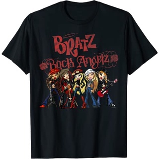 เสื้อยืดผ้าฝ้ายพรีเมี่ยม เสื้อยืด พิมพ์ลาย Bratz Rock Angelz Group Shot