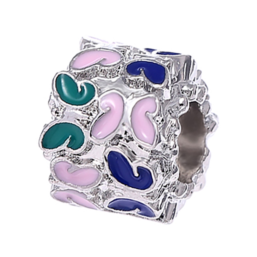 Dinglly ลูกปัดคริสตัล รูปผีเสื้อ ดอกไม้ สีชมพู สีเงิน สําหรับทําเครื่องประดับ DIY - รูปที่ 6