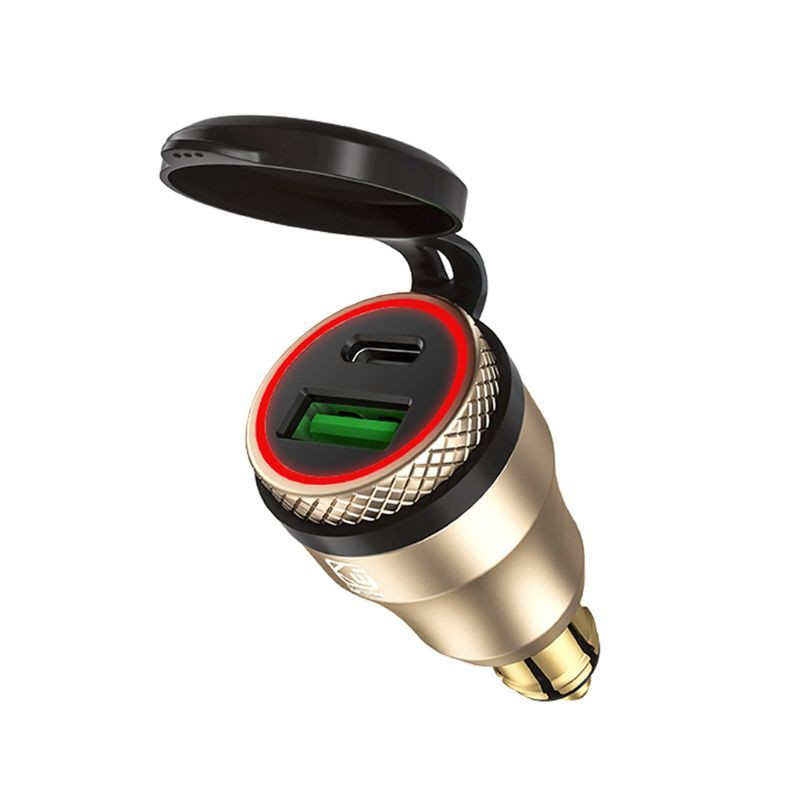 อะแดปเตอร์กันน้ำ 12v 24v QC3.0 USB Type C PD Fast Charger Power Adapter Hella Din Plug Socket