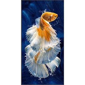 โปสเตอร์ภาพวาดผ้าใบ รูปดอกบัว เก้าปลาคราฟ เสริมฮวงจุ้ย สไตล์จีน สําหรับตกแต่งบ้าน ห้องนั่งเล่น - รูปที่ 4