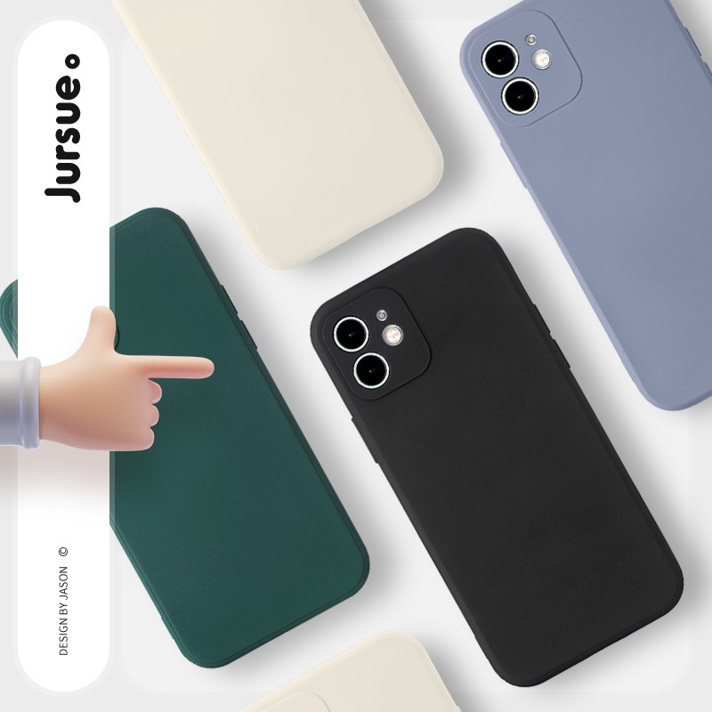 JURSUE เคสไอโฟน เคสซิลิโคนนุ่มขอบเหลี่ยมกันกระแทกน่ารักตลก เคสโทรศัพท์ Compatible for iPhone 16 15 14 13 12 11 Pro Max SE 2020 X XR XS 8 7 Plus พลัส