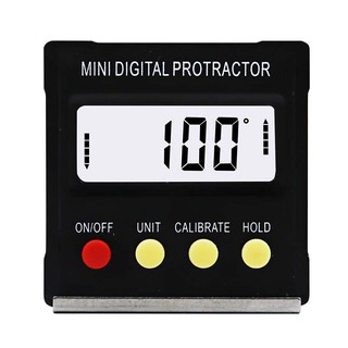 360 องศามินิดิจิตอลไม้โปรแทรกเตอร์ inclinometer กล่องระดับอิเล็กทรอนิกส์เครื่องมือวัดฐานแม่เหล็ก