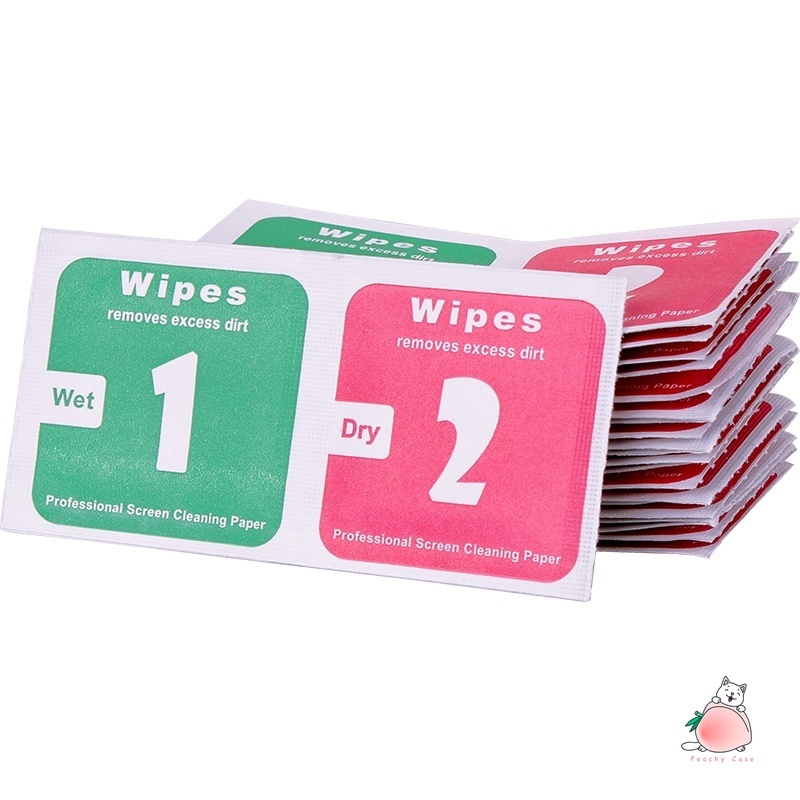 10PC Dry Wet Wipes Dust Absorber Sticker Cleaning Cloth for Mobile Phone Screen Glasses Camera Lens LCD Screens Dust Removal Paper
