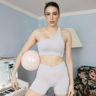 Chaya one shoulder shorts sporty - ชุดออกกำลังกาย