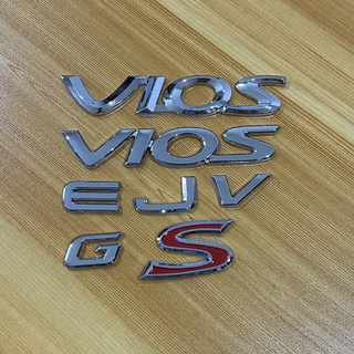 โลโก้* VIOS E J V G S แดง ติด Toyota ราคาต่อชิ้น