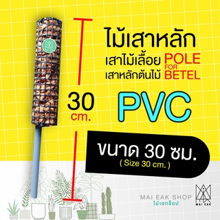 ไม้เสาหลัก/ เสาไม้เลื้อย/ หลักไม้เลื้อย/ เสาตาข่ายมะพร้าวสับหลัก PVC ยาว 30 ซม.