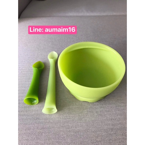ชุดถ้วยช้อนซิลิโคน Olababy (มือ 2)