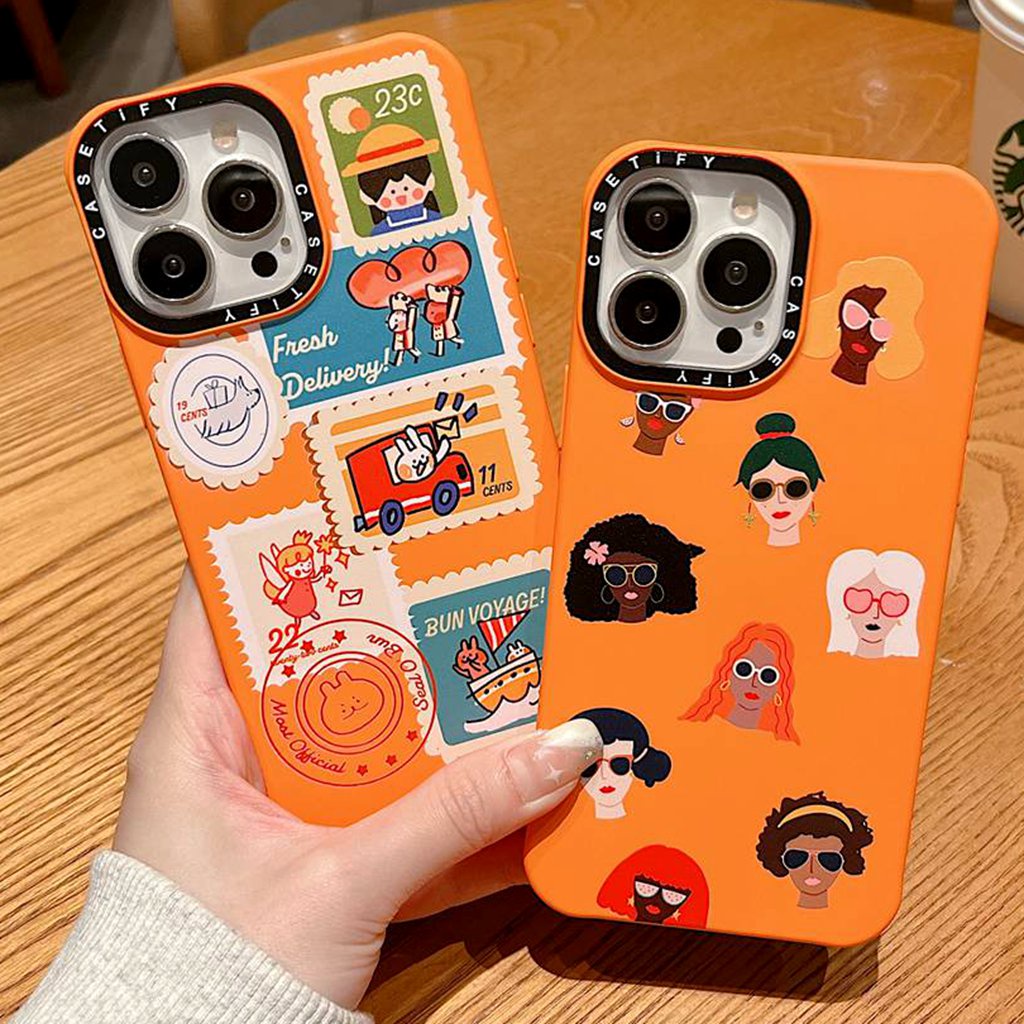 เคสโทรศัพท์มือถือ TPU นิ่ม กันรอยขีดข่วน กรอบสีดํา สีเหลือง ลายการ์ตูนเด็กผู้หญิงอวาตาร์ สําหรับ iPhone 15 14PM 11 13 Pro Max 12 Pro