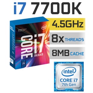 CPU INTEL CORE i7 7700K (Socket 1151) มือสอง พร้อมส่ง แพ็คดีมาก!!! [[[แถมซิลิโคนหลอด พร้อมไม้ทา]]]