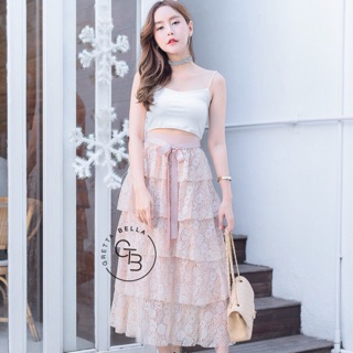 (new) lace layer skirt ผ้าลูกไม้เนื้อดี