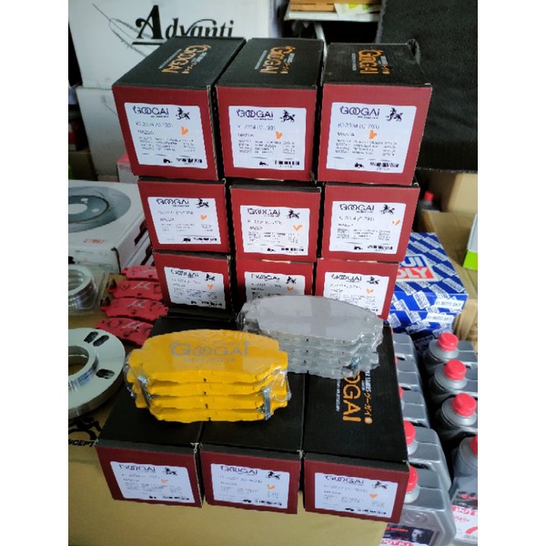 ผ้าเบรค Googai kirin 650°  mazda2 skyactiv