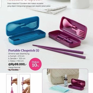 TUPPERWARE ชุดช้อน ตะเกียบทัปเปอร์แวร์ แบบพกพา ลดราคา จํากัด สีม่วง (1) สําหรับทัปเปอร์แวร์ |A08