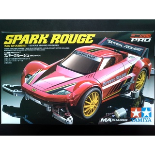 Mini 4 WD รถรางมอเตอร์ Tamiya 18642 SPARK ROUGE (MA) 1/32