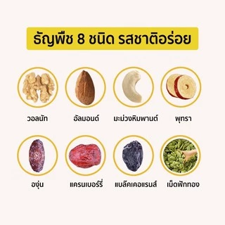 ธัญพืชรวม8ชนิด KINGNUTS พร้อมทาน 500กรัม/ถุง ธัญพืช ธัญพืชอบแห้ง ออแกนิก 1ถุง8ชนิด