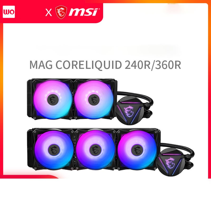 MSI 240R / 360R ice all-in-one พัดลมระบายความร้อนด้วยน้ำ CPU พัดลมกราฟิก