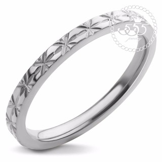 555jewelry แหวนดีไซน์สวยงาม รุ่น MNC-R408-A  (Steel) (R71)