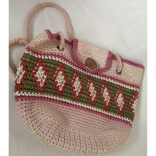 กระเป๋าถัก # Hand Made # Bag สภาพนางฟ้าจ้า.(มือสอง) #..