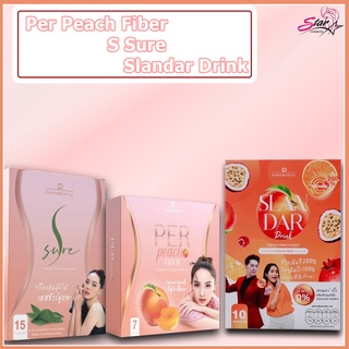 Per Peach Fiber &amp; S Sure &amp; Slandar Drink เอสชัว เพอร์พีช ดีท็อก สแลนดาร์ ดริ๊ง by นุ้ย สุจิรา