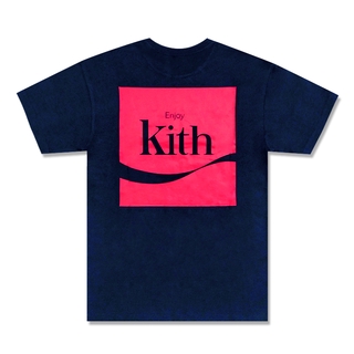 Kith X Coca - Cola เสื้อยืดแขนสั้นพิมพ์ลายโลโก้สําหรับผู้ชายและผู้หญิงS-5XL