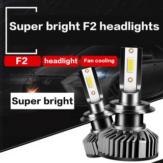 หลอดไฟหน้ารถยนต์หลอดไฟ F 2 Led H 4 H 7 H 8 H 11 H 1 Hb 3 Hb 4 9006 9005 8000 Lm 2ชิ้น