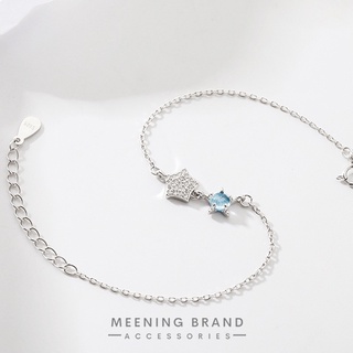 MeeningBrand ❥ สร้อยข้อมือเงิน BLUE STAR WITH DIAMOND COLLECTION (STAR) [01-001102]