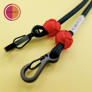 Mask Strap สายคล้องหน้ากาก L64 (สีดำ/แดง solid) by KUMOKODO KUMO KMKD สายคล้องแมส สายคล้องคอ