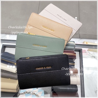 CHARLES &amp; KEITH กระเป๋าสตางค์ใบสั้น Top Zip Short Wallet  : CK6-10680957-7 พร้อมกล่อง ถุงผ้า ถุงกระดาษ