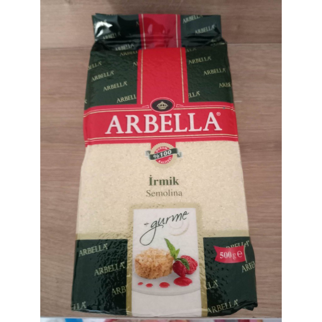 (พร้อมจัดส่ง) Semolina (İrmik) สำหรับใช้ทำขนม ขนาด 500 กรัม สินค้าคุณภาพจากประเทศตุรกี ใช้ในการทำขนมของตุรกี