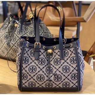 ✴️แท้ 💯% TORY BURCH 81803 T MONOGRAM JACQUARD SMALL TOTE BAG