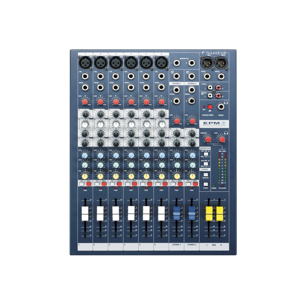 เครื่องผสมสัญญาณเสียง มิกเซอร์ MIXER SoundCraft EPM6 Low-cost high-performance mixers